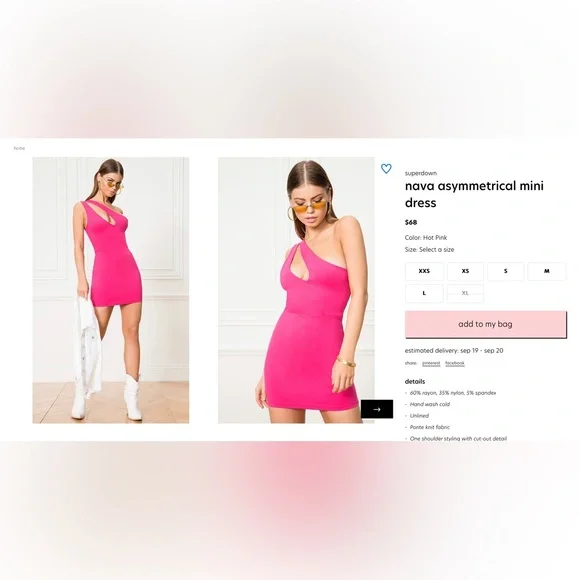 superdown nava asymmetrical mini dress Asymmetrical Mini Dress main image 0